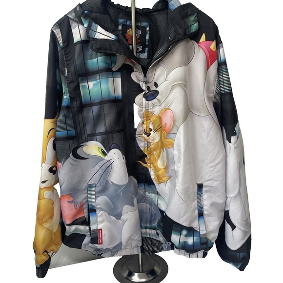 Members Only Other - Members Only Tom and Jerry Windbreaker Mens XL Multicolor Good Graphic Jacket